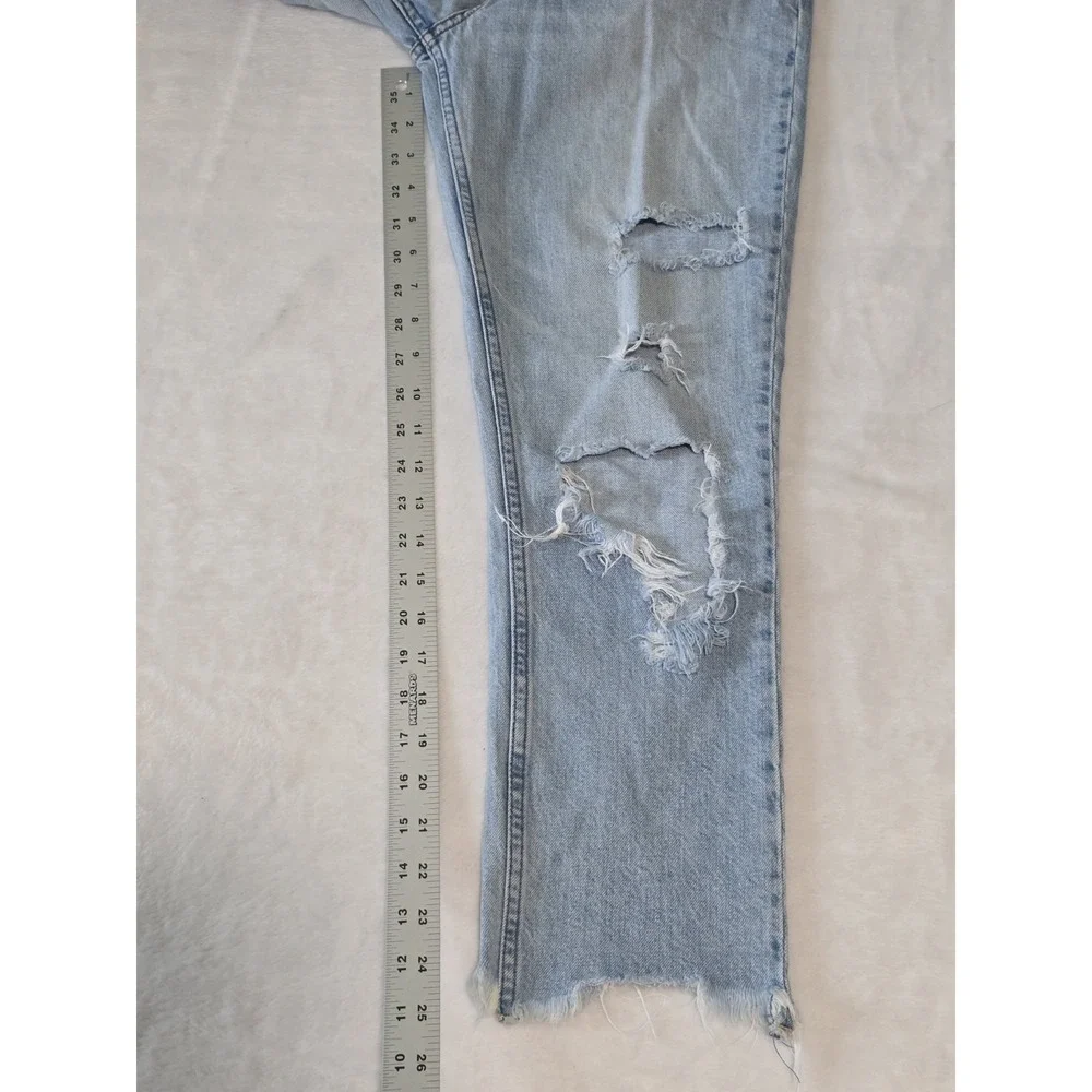 Abercrombie & Fitch Womens Size 25 0R Distressed Annie Girlfriend Hi Rise Jeans